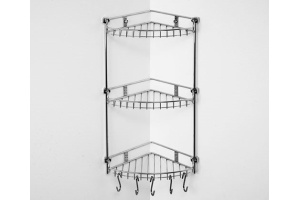 Полка Wasserkraft K-1233 3-ярусная, с крючками - 3