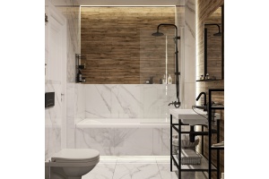 Шторка на ванну DIWO Коломна 4GW007 распашная, 80x150 - 2