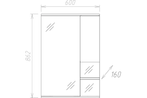 Зеркало-шкаф Onika Элита 60 R с подсветкой, белый (206020) - 3