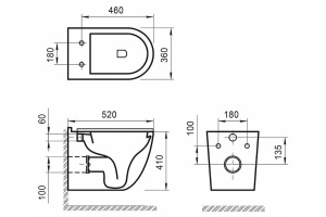 Унитаз подвесной BelBagno Senso-R с крышкой, белый (BB017CHR-030) - 2