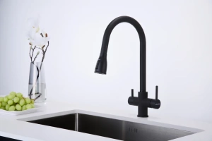 Смеситель для кухни Paulmark Lange темно - серый матовый - 2