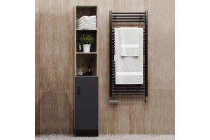 Шкаф-пенал Onika Тимбер 30 R серый - светлое дерево - 2