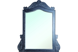 Зеркало Bellezza Аврора 115 черное патина серебро