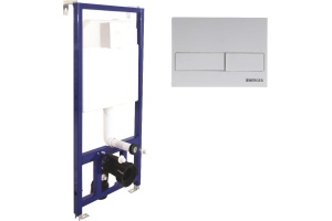 Система инсталляции для унитазов Berges Wasserhaus Novum с кнопкой смыва, белая 040214