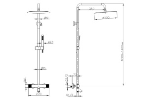 Душевая стойка Boheme Uno Matt White (468-T-MW) - 2