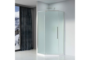 Душевой уголок Black&White Stellar Wind 100х100 хром стекло матовое - 2