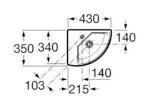 Подвесная раковина Roca Hall (327623000) - 3