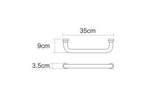 NEW K-1066NICKEL Поручень для ванны - 3