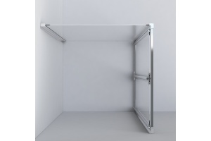 Душевой уголок Vincea Garda 80х90 хром стекло прозрачное - 2