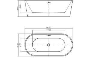 Акриловая ванна Swedbe Vita 8800G - 3