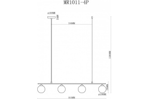 Подвесной светильник MyFar Stacy MR1011-4P - 3