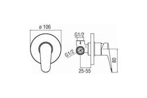 Смеситель для душа Nobili Blues (BS101108CR) - 2