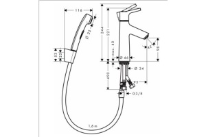 Смеситель для раковины Hansgrohe Тalis S хром (72290000) - 2