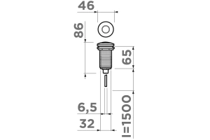 Пневматическая кнопка для измельчителя Omoikiri графит (4996049) - 3