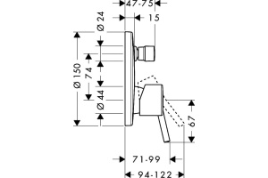 Смеситель Hansgrohe Talis S 32475000 для ванны с душем - 2