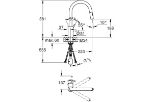 Смеситель Grohe Concetto 31483DC2 для кухонной мойки - 2
