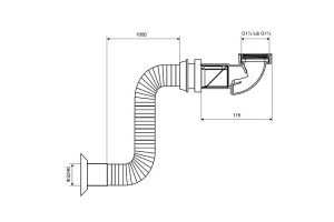 Сифон для раковины Excellent с гофрой белый - 3