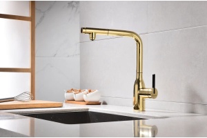 Смеситель для кухни Paulmark Viper золото - 2