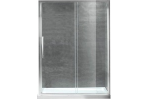 Душевая дверь Cezares Lux soft 140 хром стекло прозрачное - 2