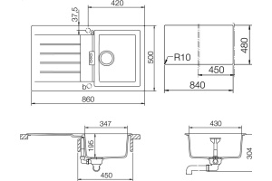 Мойка кухонная Schock Signus 45D (D-100) магнолия - 2