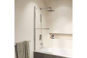 Шторка на ванну RGW Screens SC-114 80х140 профиль хром стекло прозрачное - 2