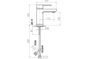 Смеситель для раковины Rav Slezak Zambezi хром (ZA026.5) - 3