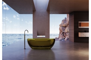 Прозрачная ванна ABBER Kristall AT9703Vesuvian оливковая - 2