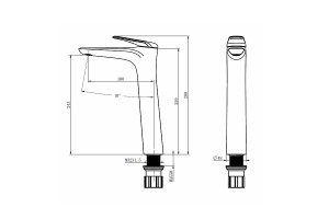 Смеситель для раковины Comforty белый - 2