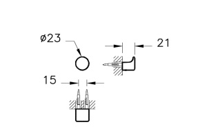 Крючок компактный Vitra Eternity by Sebastian Conran глянцевый хром - 3