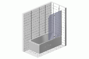 Шторка на ванну Ravak VSK2 Rosa 170 R Rain - 3