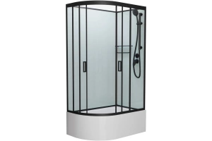 Душевая кабина Frank 120х80 черная стекло матовое