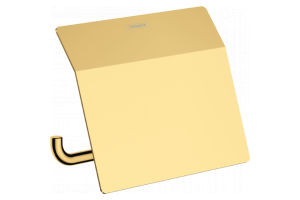 Держатель туалетной бумаги с крышкой AddStoris Hansgrohe 41753990, полир. золото