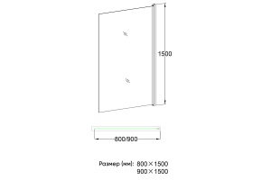 Душевое ограждение PL80-80-01-19C1 - 2