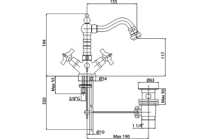 Смеситель Cezares Lord LORD-BS2-01 для биде - 2