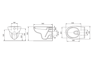 Инсталляция для унитаза TECE ambia 9400405 кнопка хром глянцевый - 3