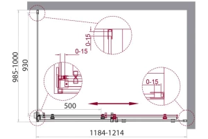 Душевой уголок BelBagno Acqua 120х100 хром (ACQUA-AH-1-120/100-C-Cr) - 2