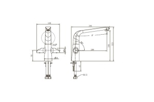 Смеситель для кухонной мойки  KAISER Saturn (42044) - 2