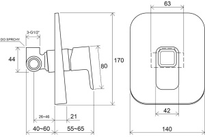  Ravak 10° (X070069) - 2
