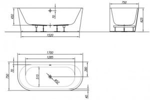 Акриловая ванна Kolpa San Dream 170х75 левая белая - 3