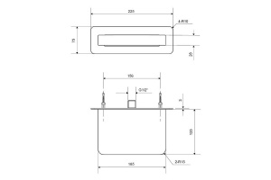 Излив настенный Excellent Krotos черный матовый - 2
