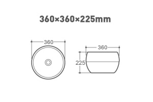 Раковина керамическая накладная AM3510 - 2