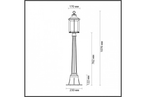 Уличный светильник Odeon Light Nature Mavret 4961/1F - 3