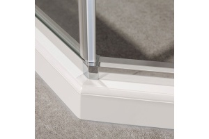 Душевой уголок Vincea Slim-U 90x90 цвет черный , стекло прозрачное - 3