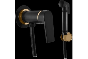 Гигиенический душ Rav Slezak Colorado черный матовый - золото