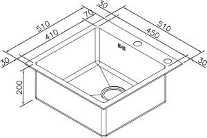 Мойка кухонная Zorg Inox RX RX-5151 - 3