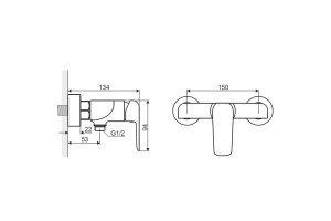 Смеситель для душа Excellent Clever хром - 2