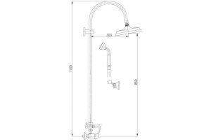 Душевая стойка Rav Slezak Labe бронза - 3