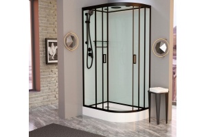 Душевая кабина Frank F411L Black левосторонняя - 2