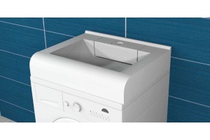 Раковина Stella Polar Корини 60х49 на стиральную машину белый - 3