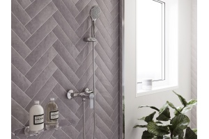 Смеситель для душа STWORKI by Damixa Хельсинки HFHS20000 хром, настенный, однорычажный, латунь - 3